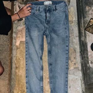 Free people skinny jeans in baby blue